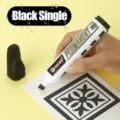 Large capacity black permanent marker with wide flat tip for waterproof marking - Black