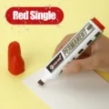 Red permanent marker with a large flat tip for quick-drying waterproof marking - Red