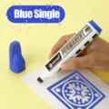 Blue permanent marker with wide flat tip for waterproof and fast-drying ink marking - Blue