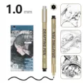 Professionelles 1.0 mm Zeichenstift Set wasserdicht Skizze Marker Kunst Design Werkzeug - Stil 1