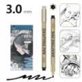 Professionelles 3,0 mm Zeichenstift-Set mit wasserfester, schnelltrocknender Tinte für Kunst und Skizzen. - 3#