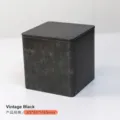 Quadratische Teedose in Retro-Schwarz mit Luftdichtem Deckel 85mm - Vintage Schwarz