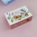 Jolie boîte rectangulaire rose en fer blanc pour emballage de bonbon cadeau mariage fête et stockage. - Sortie lapin rose clair - 03