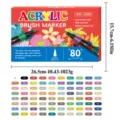 Professionelles 80 Farben Acryl-Pinselmarker-Set mit wasserbasierter Tinte - 80 Farben