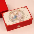 Jolie boite en fer blanc de mariage pour bonbons avec belle illustration de lapin cadeau. - Mariage de lapins - 02