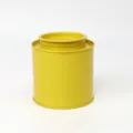 Barattolo da tè cilindrico giallo contenitore di stoccaggio scatola di metallo sigillata. - Giallo limone senza testo - 08B