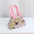 Cute cartoon handbag-shaped tinplate gift box with pink fabric handles for candy - Cute Kitchen-09