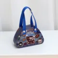 Schattig cartoon tinnen doosje in handtasvorm voor kindergeschenken en snoepjes - Blauwe Denim-11