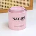 Contenitore di stoccaggio della scatola di tè della latta rosa impilabile regalo - Rosa tenero-01