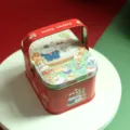 Red wedding candy tin box with handle cute rabbit cartoon design gift favor packaging 1pc - Sweet Bear Wedding Portable Box-18