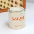 Barattolo per tè in latta bianca con design di testo inglese minimalista per cucina. - Bianco sporco - 06