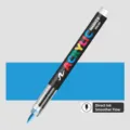 Hemelsblauwe acryl marker pen, flexibele zachte punt, kunstenaarsstift voor tekenen en graffiti - Hemelsblauw