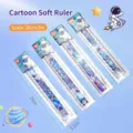 Règle souple astronaute dessin animé bleu avec échelles de 20 cm et 8 pouces - Règle Souple Astronaute (Couleur Aléatoire) / 20cm