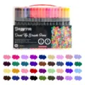 Set de 36 rotuladores acuarela de doble punta con muestras de colores vibrantes - 36 Colores