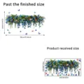 Dimensions for blue flower vine and butterfly wall stickers in finished and layout size - Blue Rose Flower Butterfly 40X90CM (KSC-189)