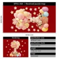 Adesivi elettrostatici con coniglio pasquale e uova per decorazione vetri festivi - Coniglio Mongolfiera Con Stelle (DFHJ-26A) / 20X30cm