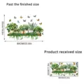 Green plant hanging basket and butterfly window sticker size dimensions guide - KSJ178C