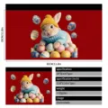 Specification for Easter bunny 3D electrostatic window sticker decal 30x30cm size - Yellow Plush Hat Rabbit (DFHJ-31A) / 1 Piece