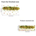 Size chart for butterfly hydrangea wall stickers showing sheet and layout dimensions. - Yellow Flower Butterfly 30X90CM (KSC-191)
