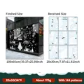 Spezifikationsdetail für Weihnachts-Schneeflocken-Fensteraufkleber-Set mit 144 Mustern - Weiße Weihnacht Stadt Kollektion (YCSD207) / 9 Stück/Packung