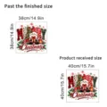 Detailed dimensions of Christmas sticker showing finished size and product received size. - KSJ-208A Style / 1 Piece/Pack (40X40CM)