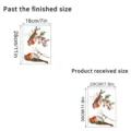 Size comparison detail of bird branch window decal sticker with measurements - Watercolor Red-Breasted Bird Style (KSUV-22B) / 20x30cm