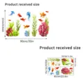 Detailed dimension view of sea life electrostatic stickers with fish and jellyfish - Marine Life Style (KSUV-28) / 20x30cm