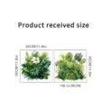 Dimension detail for the 30cm square tropical green leaf waterproof wall stickers - KSC224B-Tropical Plants / 30x30cm (2 Pieces)