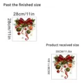 Christmas bow glass sticker comparison of received size and finished layout size - Christmas Ball Bow Style C (KSJ-198C) / 30x30cm