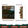 Sticker de fenêtre guirlande de Noël pour décoration d'ambiance festive format 20x60cm - Branche de Pin de Noël (YCSD197) / Emballé en Sachet
