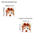 Detailed dimensions of Christmas bow and ball static glass sticker for window decoration - Christmas Ball Bow Style D (KSJ-198D) / 30x30cm