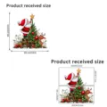 Dimensions of Christmas Santa Claus window stickers in 60x60cm and two 30x60cm layouts. - Climbing Ladder Santa (KSJ-202D) / 30x60cm (2 Pieces/Pack)