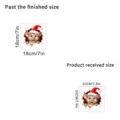 3D-Weihnachtsmaus-Wandaufkleber Größentabelle mit fertigen und erhaltenen Maßen - SD-128A Stil (20x20cm)