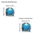 Detailed size comparison for 3D shark underwater world wall sticker showing 40x40cm sheet - Undersea Shark Style A / 40x40cm Bagged