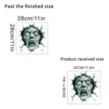 Dimensions for horror zombie wall sticker showing 30cm sheet and 28cm finished size - Zombie Style B (KSUV-16B) / 30x30cm