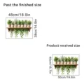 Waterproof green potted plant wall sticker size specification 50x40cm received sheet - Potted Hanging Basket (KSUV-14) / 40x50cm