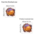 Detailed size comparison for African savanna animal 3D effect removable wall sticker - African Animals Style B / 40x40cm Bagged