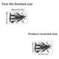 Detailed size specification chart for Halloween scarecrow and bats window sticker. - Scarecrow Bat Style C (KSUV-9C) / 60x40cm Bagged Package