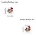 Adesivo murale 3D topo di Natale con dimensioni del prodotto ricevuto e finito - Stile SD-128F (20x20cm)