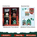 Weihnachts-Haus- und Schneeflocken-Fensteraufkleber, 2er-Set in der Größe 20x30cm - Mehrfarbiger Haus Schneemann Stil (YCSD204) / 2 Stück/Packung