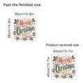 Merry Christmas static window sticker size guide showing 38cm and 40cm dimensions - KSJ-208F Style / 1 Piece/Pack (40X40CM)