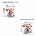 Spécifications de taille détaillées pour l'autocollant de Noël bonhomme de pain - Style Bonhomme Pain d'Épices Panneau Pôle Nord (SD-126A) / 30x30cm en Sac