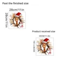 Detailed size comparison chart for Christmas giraffe broken wall sticker dimensions - Giraffe Style (SD-127A)