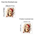 Detailed dimensions for the Christmas 3D rabbit wall sticker in 30cm received size - Rabbit Style (SD-127C)