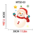 Detailed 30x30cm size diagram for the Christmas snowman wall and toilet lid sticker - Snowman Red Scarf Style (MTSD-03)