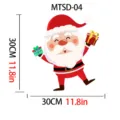 Waterproof Santa Claus Christmas toilet sticker decal measuring 30x30cm or 11.8in - Jumping Santa Style (MTSD-04)