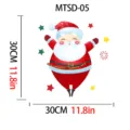 Christmas Santa Claus toilet lid sticker 30x30cm waterproof PVC bathroom wall decal - Waving Santa Style (MTSD-05)