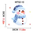 Detailed view of 30cm x 30cm cute snowman Christmas toilet lid sticker for decoration - Snowman Blue Hat Style (MTSD-10)
