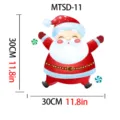Festive Santa Claus Christmas toilet seat sticker with 30cm x 30cm dimension measurements - Santa Polka Dot Hat Style (MTSD-11)