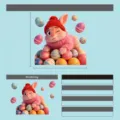 Easter bunny and colorful eggs 3D electrostatic window sticker for home party decoration - Pink Plush Rabbit (DFHJ-31B) / 1 Piece